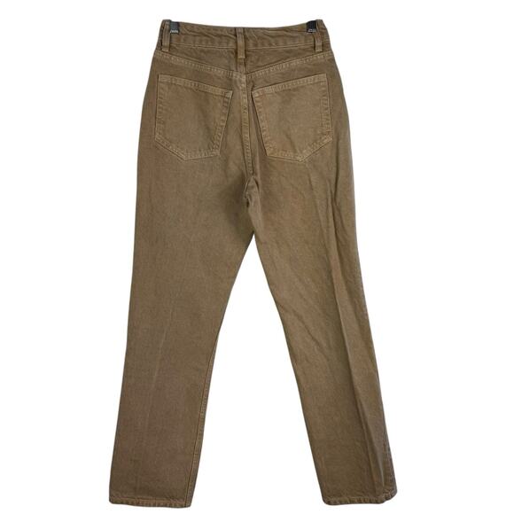 Reformation Jeans Women 24 (24x28) Cynthia High Rise Straight Brown Vtg Marzipan - Picture 2 of 16